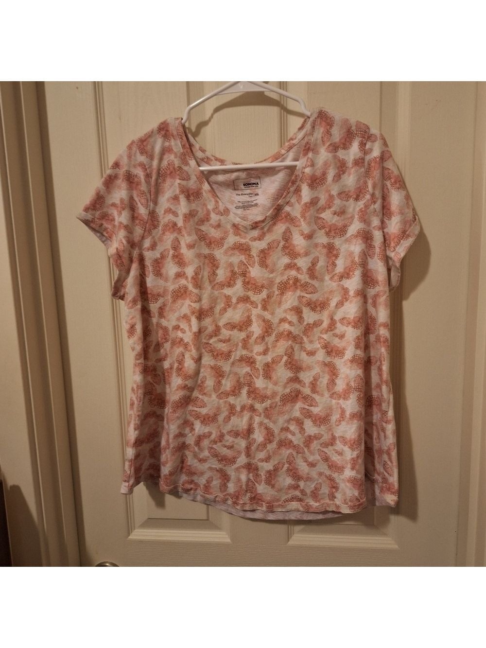 Sonoma Pink Butterfly T Shirt XXL
